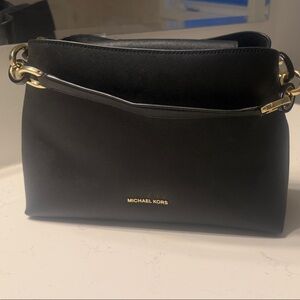 Michael Kors Black and Gold Shoulder Bag